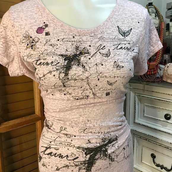 Excellent Condition Graphic T-Shirt Size M By Express - Picture 1 of 4